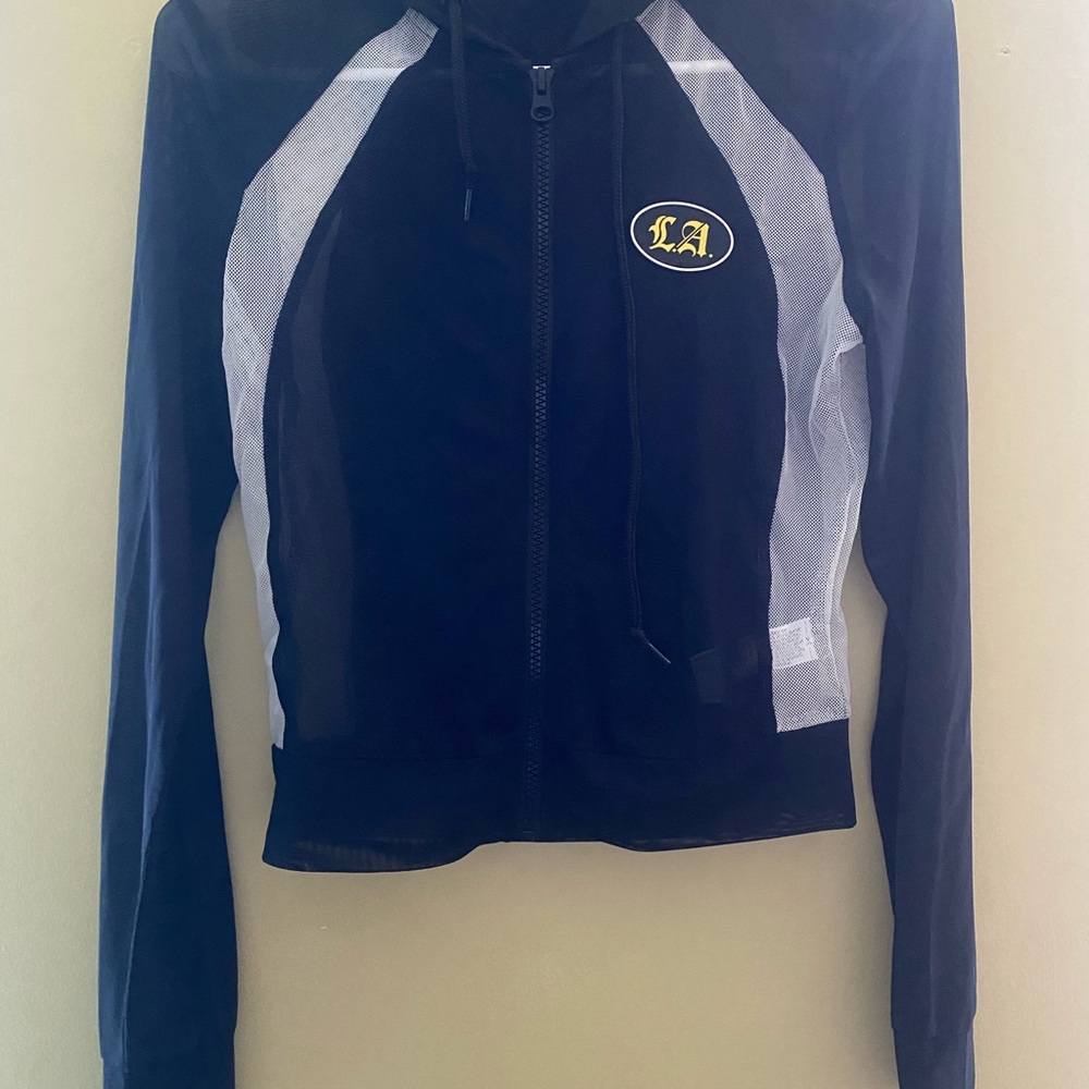 Women's Forever 21 Black and White Jacket (mesh)